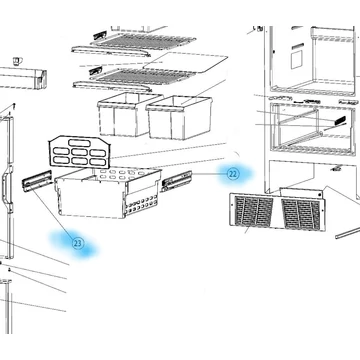 SR DRAWER GUIDE L + R T2160/2175
