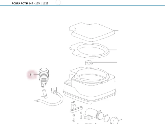 Porta Potti Bellow (harmonikapumpa)