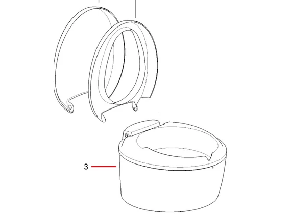 SC220 BOWL ASSEMBLING WHITE
