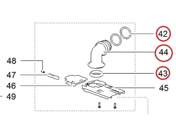SC250/260 TUBE CONNECTION PUMP OUT