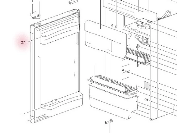 SR DOOR BIN 525 CURVED SHALLOW