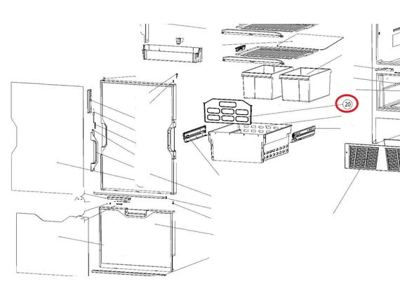 SR DRAWER DIVIDER T2160/2175