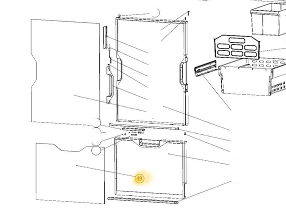 SP DOORPANEL T2160/T2175 FREEZER MB